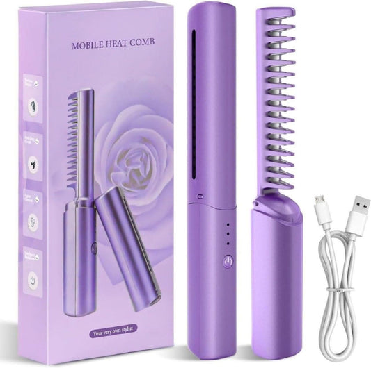 Cordless • Rechargeable • Adjustable Heat Hot Comb