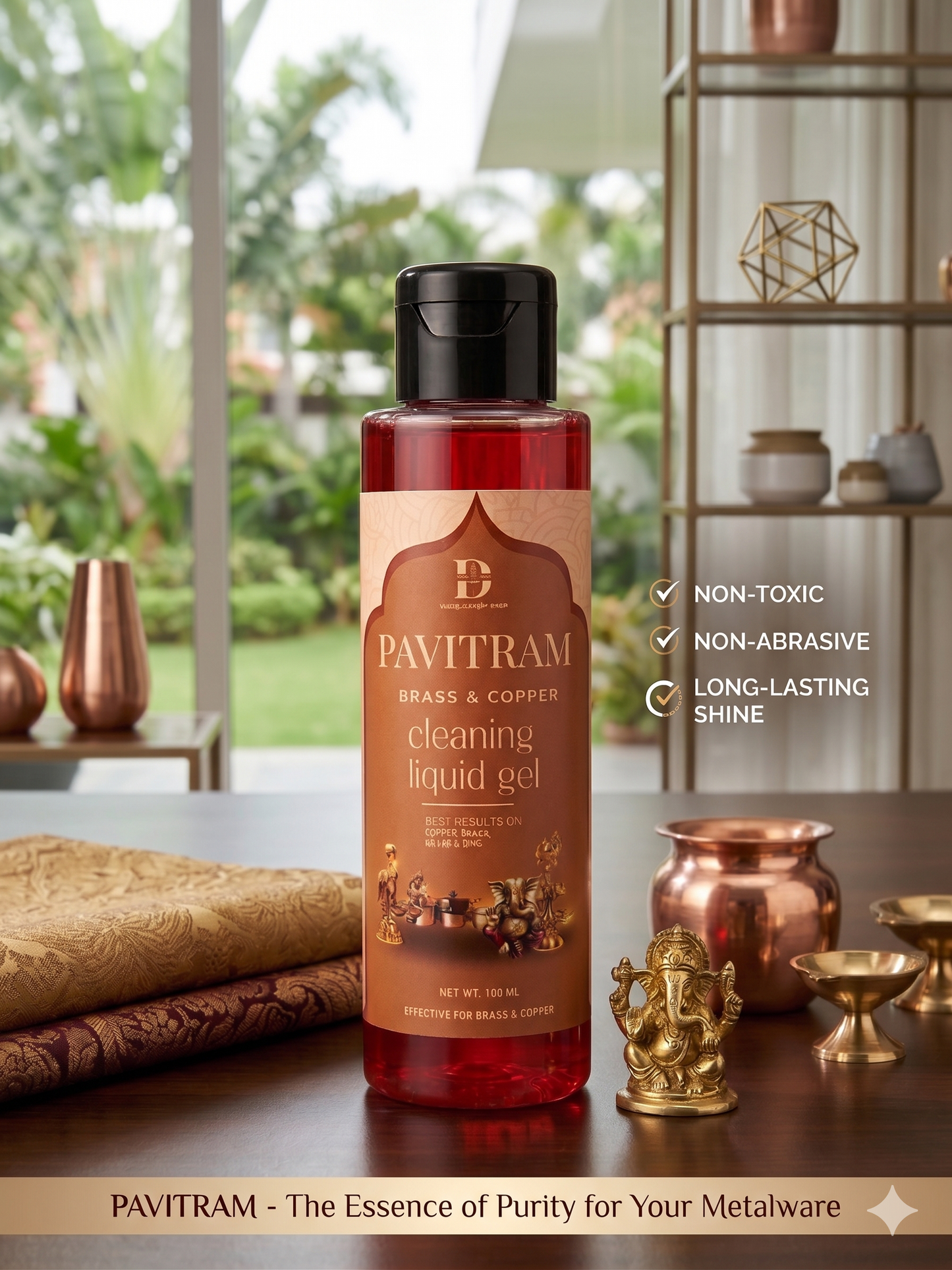 Pavitram – Copper & Brass Cleaning Gel (100 ml)