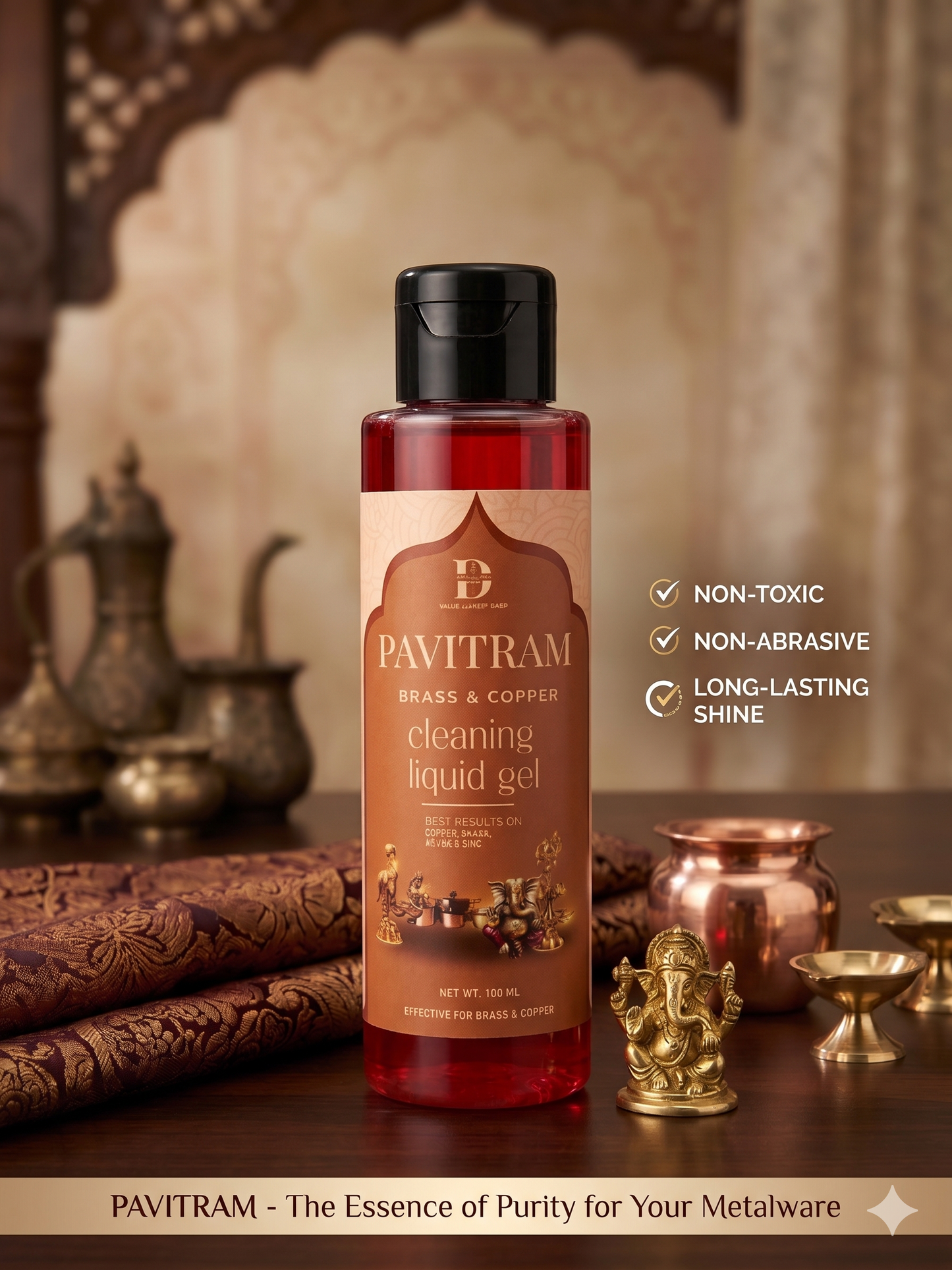 Pavitram – Copper & Brass Cleaning Gel (100 ml)