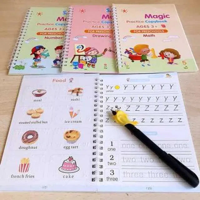 Magic Practice Copybook Set (4 Books + 10 Refills)
