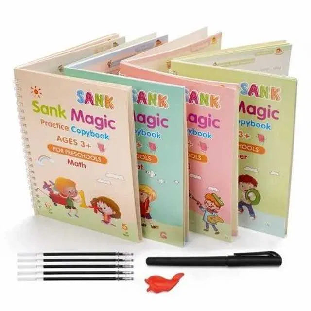 Magic Practice Copybook Set (4 Books + 10 Refills)