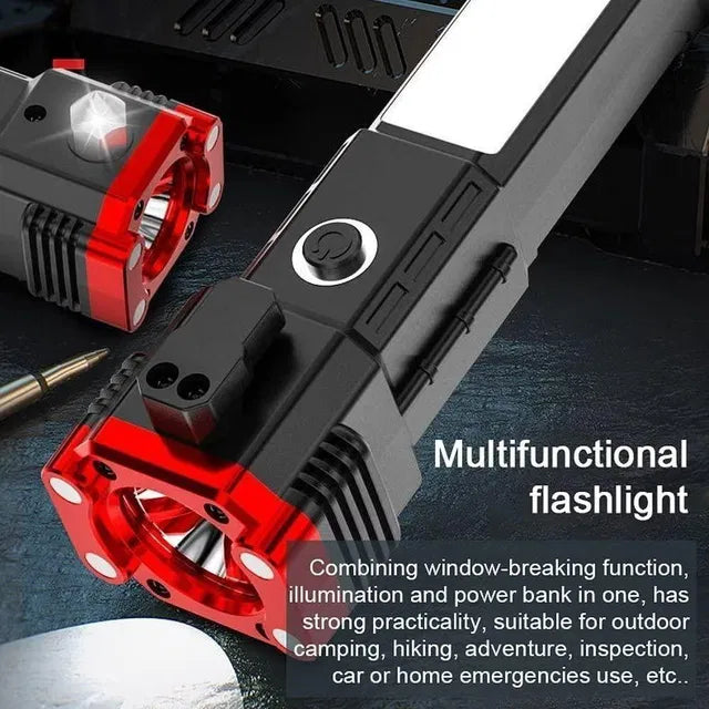 8-in-1 Portable Rechargeable Torch LED Flashlight